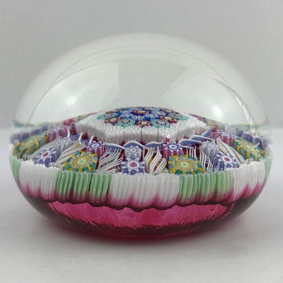 Perthshire PP161 1994 Millefiori Hexagon Cane Radial Twist LE Paperweight Cert - Picture 5 of 16